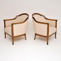 Pair of Antique Swedish Satin Birch Armchairs (12 of 12) Pair of Antique Swedish Satin Birch Armchairs (12 of 12)