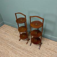 Unusual Pair of Antique Mahogany Folding Cake Stands (2 of 5) Unusual Pair of Antique Mahogany Folding Cake Stands (2 of 5)