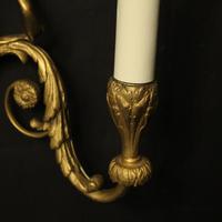 French Pair of Gilded Bronze Twin Arm Antique Wall Sconces (8 of 10) French Pair of Gilded Bronze Twin Arm Antique Wall Sconces (8 of 10)
