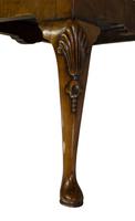 Queen Anne Style Walnut Stool with Burgundy Leather Seat (3 of 6) Queen Anne Style Walnut Stool with Burgundy Leather Seat (3 of 6)