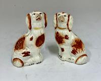 Antique Pair of Miniature Staffordshire Pottery Dogs c.1830 (5 of 5) Antique Pair of Miniature Staffordshire Pottery Dogs c.1830 (5 of 5)