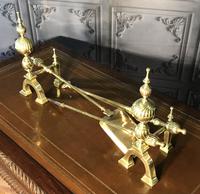 Quality Brass Andirons & Companion Set (3 of 17) Quality Brass Andirons & Companion Set (3 of 17)