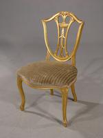 Rare Pair of Late 18th Century French Hepplewhite Gilded Side Chairs (3 of 6) Rare Pair of Late 18th Century French Hepplewhite Gilded Side Chairs (3 of 6)