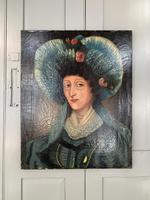 Antique Spanish oil painting study of a society lady with bonnet (5 of 10) Antique Spanish oil painting study of a society lady with bonnet (5 of 10)