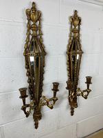 Pair of Carved Giltwood Wall Candelabra (3 of 7) Pair of Carved Giltwood Wall Candelabra (3 of 7)