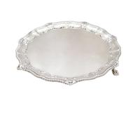 Antique Edwardian Sterling Silver 12" Salver / Tray - 1907 Mappin & Webb (6 of 10) Antique Edwardian Sterling Silver 12" Salver / Tray - 1907 Mappin & Webb (6 of 10)