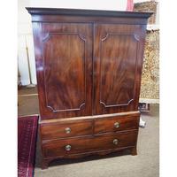 Neat Size 18th Century Mahogany Linen Press (5 of 7) Neat Size 18th Century Mahogany Linen Press (5 of 7)