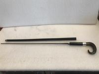 Exceptional quality Gentleman’s walking stick sword stick with horn handle (24 of 27) Exceptional quality Gentleman’s walking stick sword stick with horn handle (24 of 27)