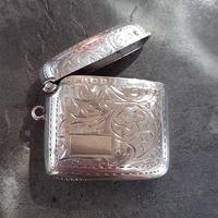Sterling Silver Vesta Case - 1925 (3 of 4) Sterling Silver Vesta Case - 1925 (3 of 4)