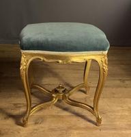 Beautiful French Giltwood Dressing Table Stool (6 of 12) Beautiful French Giltwood Dressing Table Stool (6 of 12)