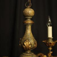 Florentine Gilded Triple Light Polychrome Chandelier (9 of 10) Florentine Gilded Triple Light Polychrome Chandelier (9 of 10)