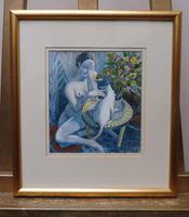 Watercolour Nude with Cat Listed Artist James Gorman (9 of 14) Watercolour Nude with Cat Listed Artist James Gorman (9 of 14)