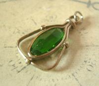 Antique Pocket Watch Chain Fob 1900 Art Nouveau Silver Chrome & Vivid Green Glass Fob (7 of 8) Antique Pocket Watch Chain Fob 1900 Art Nouveau Silver Chrome & Vivid Green Glass Fob (7 of 8)