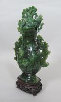 Large Early 20th Century Chinese Spinach Jade Urn & Cover (6 of 6) Large Early 20th Century Chinese Spinach Jade Urn & Cover (6 of 6)