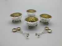 Boxed Set of 4 Silver Salts & Spoons (4 of 7) Boxed Set of 4 Silver Salts & Spoons (4 of 7)