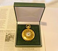 Vintage Swiss Waltham Pocket Watch 1970s 17 Jewel 12ct Gold Plated Half Hunter FWO (12 of 12) Vintage Swiss Waltham Pocket Watch 1970s 17 Jewel 12ct Gold Plated Half Hunter FWO (12 of 12)