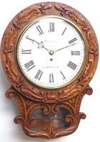 Rare Antique Irish Drop Dial Wall Clock 8 Day Single Fusee Movement Dial Signed Wallace of Limerick (3 of 9) Rare Antique Irish Drop Dial Wall Clock 8 Day Single Fusee Movement Dial Signed Wallace of Limerick (3 of 9)