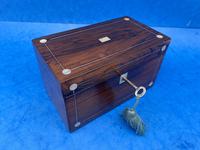 William IV Rosewood Twin Section Tea Caddy with Mother of Pearl Inlay (9 of 14) William IV Rosewood Twin Section Tea Caddy with Mother of Pearl Inlay (9 of 14)