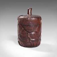 Small Antique Lidded Pot, Oriental, Chinese Elm, Carved Treen, Victorian, C.1900 (6 of 12) Small Antique Lidded Pot, Oriental, Chinese Elm, Carved Treen, Victorian, C.1900 (6 of 12)