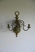 Pair of Dutch Style Brass 3 Branch Wall Candle Sconce (9 of 13) Pair of Dutch Style Brass 3 Branch Wall Candle Sconce (9 of 13)