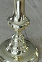 Pair of Victorian Brass Candlesticks Round Base Through Pushers 9.75" c.1860 (5 of 5) Pair of Victorian Brass Candlesticks Round Base Through Pushers 9.75" c.1860 (5 of 5)
