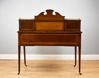 Edwardian Mahogany & Marquetry Writing Table by Jas Shoolbred (16 of 18) Edwardian Mahogany & Marquetry Writing Table by Jas Shoolbred (16 of 18)
