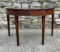 Georgian Mahogany Demi Lune D-End Console Table (13 of 14) Georgian Mahogany Demi Lune D-End Console Table (13 of 14)
