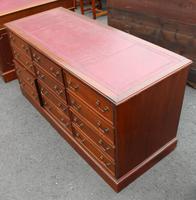 1960's Large Mahogany Triple Chest Drawers with Red Leather on Top (2 of 3) 1960's Large Mahogany Triple Chest Drawers with Red Leather on Top (2 of 3)
