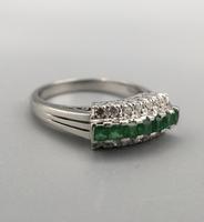 Platinum Set Emeralds & Diamonds Ring (6 of 11) Platinum Set Emeralds & Diamonds Ring (6 of 11)
