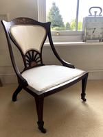 Fine Quality Inlaid Mahogany Ladies Chair Fine Quality Inlaid Mahogany Ladies Chair