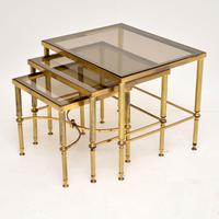 1950’s Italian Brass & Glass Nest of Tables (6 of 8) 1950’s Italian Brass & Glass Nest of Tables (6 of 8)