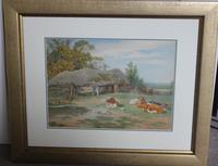 Antique Original Watercolour - Cows Resting - Charles James Adams c.1900 (2 of 9) Antique Original Watercolour - Cows Resting - Charles James Adams c.1900 (2 of 9)