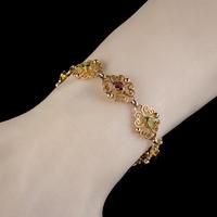 Antique Edwardian Padlock Bracelet 9ct Gold Garnet Peridot c.1902 Ernst Gideon Bek Boxed (7 of 8) Antique Edwardian Padlock Bracelet 9ct Gold Garnet Peridot c.1902 Ernst Gideon Bek Boxed (7 of 8)