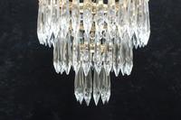 Italian Art Deco Three Tier Crystal Glass Chandelier 1930s (5 of 6) Italian Art Deco Three Tier Crystal Glass Chandelier 1930s (5 of 6)