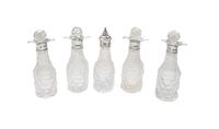 Antique Victorian Sterling Silver & Cut Glass Cruet Set 1900 (2 of 10) Antique Victorian Sterling Silver & Cut Glass Cruet Set 1900 (2 of 10)