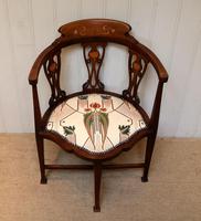 Mahogany Art Nouveau Corner Chair (5 of 10) Mahogany Art Nouveau Corner Chair (5 of 10)