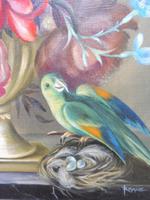 Oil on Canvas Still Life with Parakeet Artist George Rennie (6 of 11) Oil on Canvas Still Life with Parakeet Artist George Rennie (6 of 11)