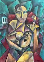 Original 20th Century Continental Abstract Cubism Style Portrait Oil Painting (3 of 11) Original 20th Century Continental Abstract Cubism Style Portrait Oil Painting (3 of 11)