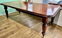 Solid Mahogany Victorian Style Extending Dining Table, With Two Extra Leaves