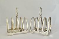 Smart Pair Silver Plated Toast Racks c.1920 (2 of 6) Smart Pair Silver Plated Toast Racks c.1920 (2 of 6)