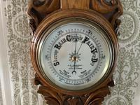 Heavily Carved Oak Mid Victorian Barometer / Thermometer (2 of 4) Heavily Carved Oak Mid Victorian Barometer / Thermometer (2 of 4)