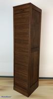 Antique French Tall Filing Cabinet Tambour Roller Shutter (9 of 10) Antique French Tall Filing Cabinet Tambour Roller Shutter (9 of 10)