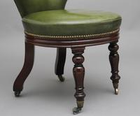 19th Century mahogany & green leather desk chair (8 of 11) 19th Century mahogany & green leather desk chair (8 of 11)