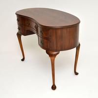 Antique Queen Anne Style Mahogany Kidney Desk / Dressing Table (9 of 11) Antique Queen Anne Style Mahogany Kidney Desk / Dressing Table (9 of 11)