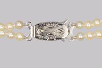 Vintage Natural Pearl Necklace with Sterling Silver Art Deco Clasp Double Strand 18" (8 of 8) Vintage Natural Pearl Necklace with Sterling Silver Art Deco Clasp Double Strand 18" (8 of 8)