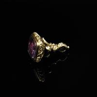 Antique 'Oxney' Amethyst Intaglio Gold Cased Fob Seal Pendant Charm (3 of 10) Antique 'Oxney' Amethyst Intaglio Gold Cased Fob Seal Pendant Charm (3 of 10)