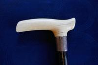 Long Bone Handled Silver Ebonised Walking Stick (3 of 4) Long Bone Handled Silver Ebonised Walking Stick (3 of 4)