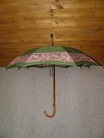 Vintage 12ct Rolled Gold Ladies Umbrella W/ Green Paisley Pattern Cotton Canopy (5 of 13) Vintage 12ct Rolled Gold Ladies Umbrella W/ Green Paisley Pattern Cotton Canopy (5 of 13)