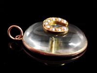 Antique Victorian Rock Crystal Pendant Gold Horseshoe, Split Pearl (2 of 14) Antique Victorian Rock Crystal Pendant Gold Horseshoe, Split Pearl (2 of 14)