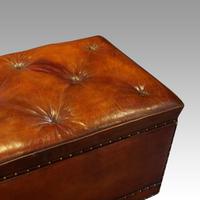 Large Victorian Leather Ottoman (7 of 9) Large Victorian Leather Ottoman (7 of 9)